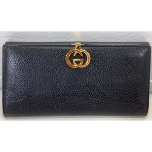 GUCCI Vintage Black Leather Wallet